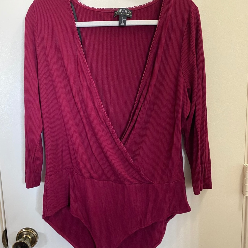 Maroon body suit